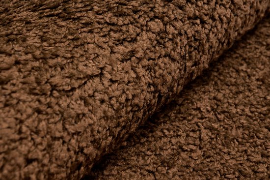 Tapiso Delhi Tapis de Couloir Marron à Poils Hauts Moelleux sur Mesure - 80x250