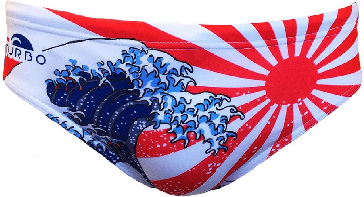 Turbo Japan Kanji Zwemslip Rood,Blauw 3XL Man