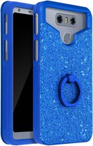 Hoes Smartphone van 4,5'' tot 4,7'' Steun Ring Houder Glitters – Blauw