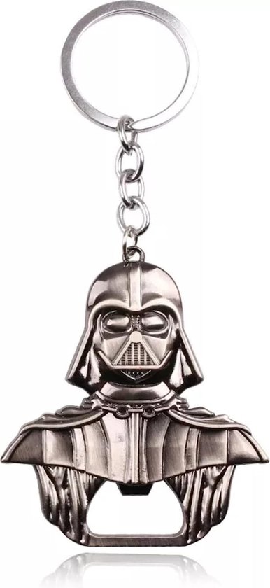 SHOP YOLO - Darth Vader flessenopener als sleutelhanger- 55 mm x 60 mm- zwart glanzend- cadeau voor Star Wars-fans