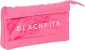 Pennenetui met 3 vakken BlackFit8 Glow up Roze (22 x 12 x 3 cm)