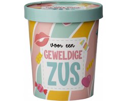 Snoeppot - Zus - gevuld met snoep en drop - met teksten