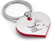 Akyol - happy camper sleutelhanger hartvorm - Camper - kampeerders - toeristen - leuk cadeau voor iemand die houd van kamperen