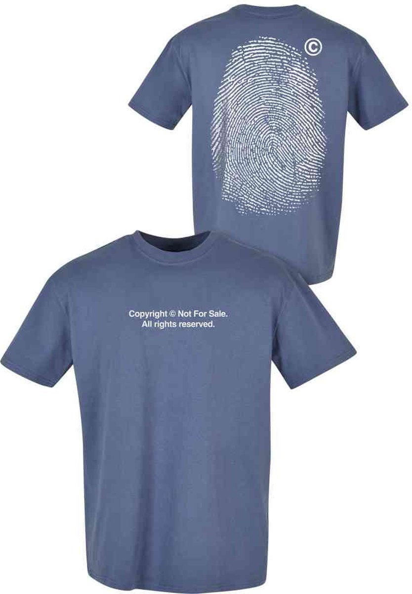 Mister Tee Fingerprint Oversize Heren T-shirt M Zwart