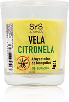 SYS Geurkaars - Muggenkaars - Citronella - Anti Muggen Kaars - 100% Natuurlijk - 120g