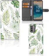 Wallet Book Case Nokia G22 Smartphone Hoesje Leaves