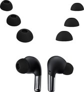 kwmobile 6x cover voor in-ear oortjes geschikt voor OnePlus Buds Pro 2 - Vervangende oordopjes in zwart