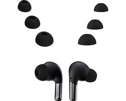 kwmobile 6x cover voor in-ear oortjes geschikt voor OnePlus Buds Pro 2 - Vervangende oordopjes in zwart