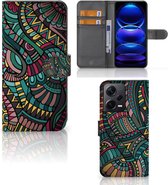 GSM Hoesje Xiaomi Poco X5 Pro | Note 12 Pro 5G Flip Case Aztec