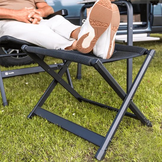 Travellife Lucca Voetenbank cool grey - Water- en uv-bestendig - Stevig lichtgewicht aluminium frame van Travellife — afbeelding 4