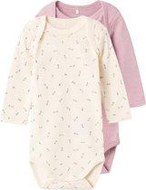 NAME IT NBFBODY 2P LS BUTTERCREAM FLORAL NOOS Filles - Taille 56