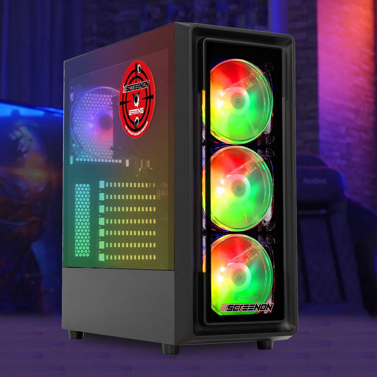 ScreenON - Game Computer / Gaming PC - Ryzen 7 - 1TB M.2 SSD - 32GB RAM - RTX 4060 - Game PC TX46280 - Windows 11 — afbeelding 3