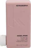 Bouteille rose pâle KEVIN.MURPHY ANGEL.RINSE revitalisant pour cheveux fins, 250ml. Préserve la couleur.