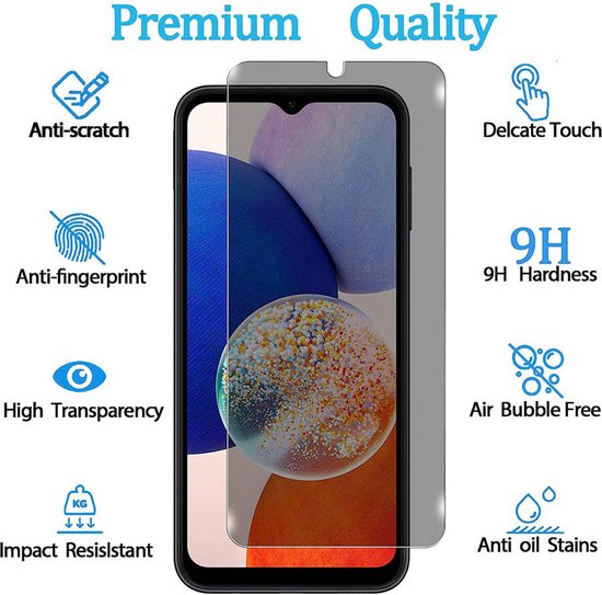 Protégez votre téléphone® | Protecteur d'écran pour Samsung A34 | Protecteur d'écran Anti- Spy Anti- Peek | Verre trempé | Facile à coller | Hygiénique et antimicrobien