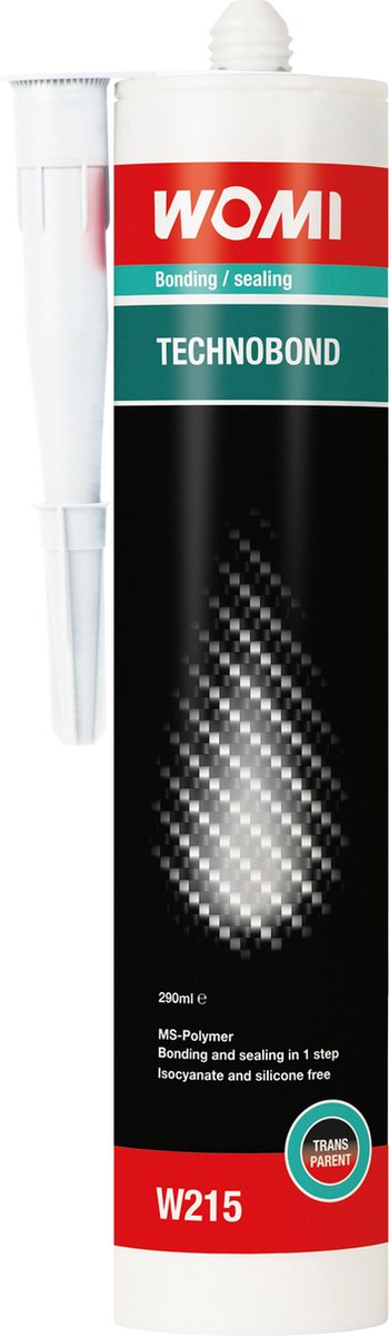 Technobond Womi Elastische Montagelijm Transparant – 290 ml – Flexibel & Sterk – Transparante Afwerking – Weerbestendig