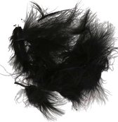 Hobby knutsel veren - 60x - zwart - 7 cm - sierveren - decoratie