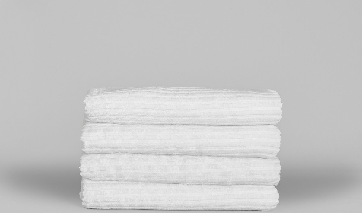 Handdoek - 100% Egyptisch katoen - Hardrock 500 gr/m2 - 50x100 cm - Wit - Set van 2