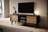 Tiroir meuble - Meuble TV Palladium - Chêne - Zwart - 154 cm