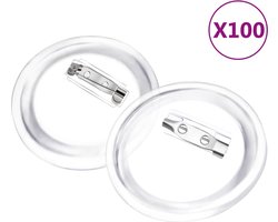 vidaXL - Buttons - met - spelden - 100 - st - 58 - mm - acryl
