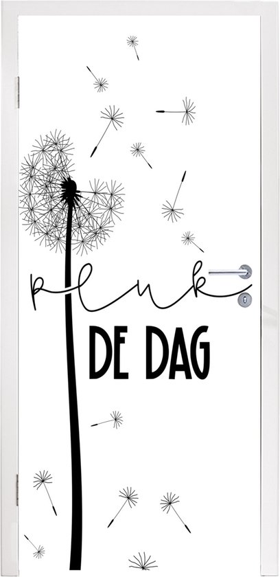 Deursticker Spreuken - Carpe diem - Pluk de dag - Quotes - 85x205 cm - Deurposter