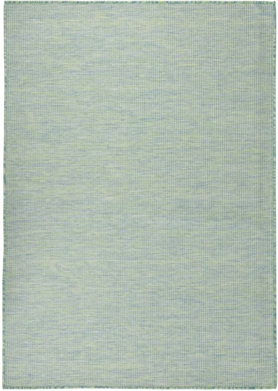 vidaXL - Buitenkleed - platgeweven - 200x280 - cm - turquoise
