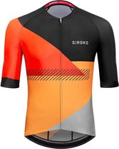 Siroko M2 California Korte Mouwen Fietsshirt Oranje XS Man