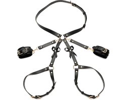 Bondage Harness with Bows - XL/2XL - Black