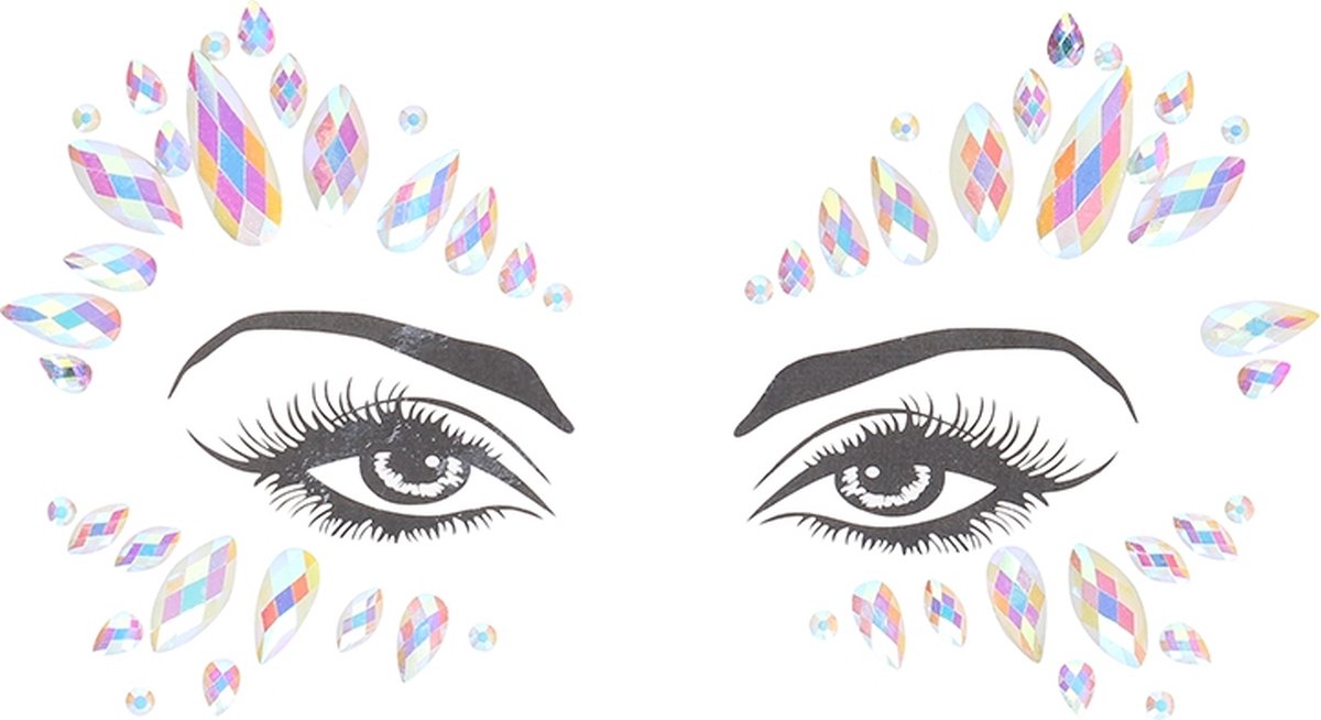 Goedkoopste Body Jewelry Stickers - Face - Glow in the Dark - Opal
