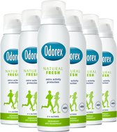 Odorex Natural Fresh Anti-Transpirant Deodorant Spray - 6x 150ml - Voordeelverpakking