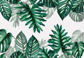 Fotobehang - Vlies Behang - Botanische Jungle Bladeren - 254 x 184 cm