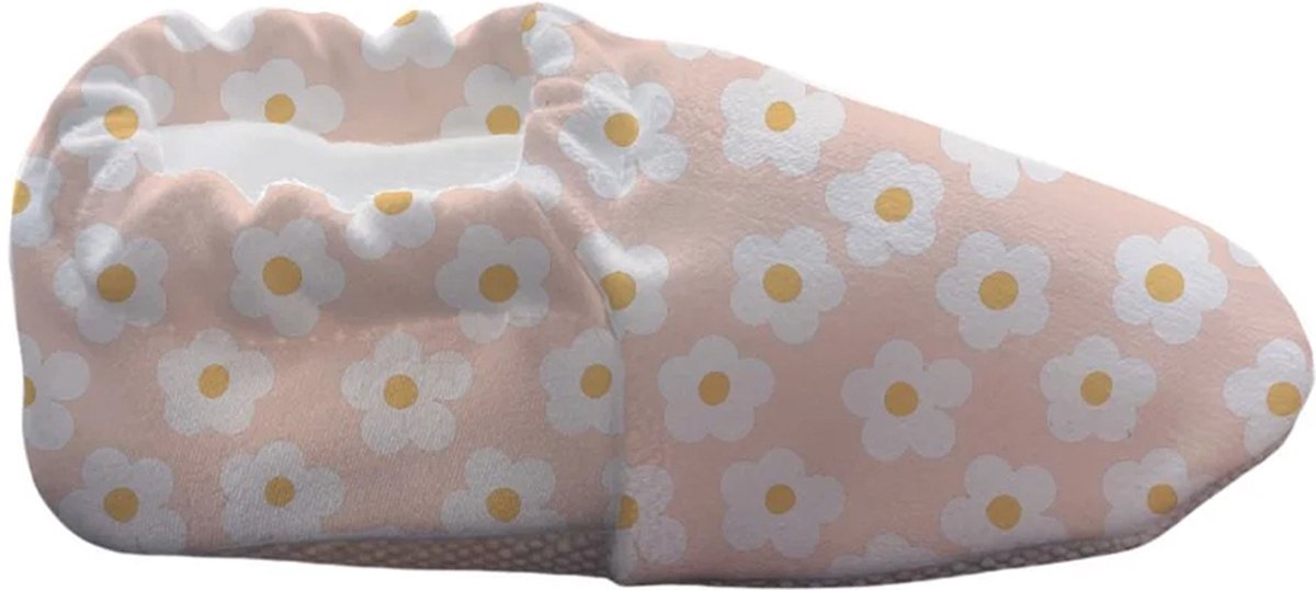 ZOMER Baby Slofjes, Pantoffels, Sloffen, Zacht Katoenen - Roze Madeliefje EU 20