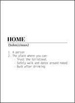 Housevitamin Home Woordenboek Poster-A3