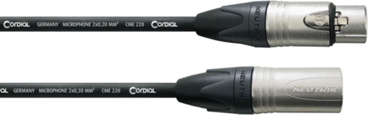 Cordial CXM FM Select Microfoonkabel – XLR mannelijk/vrouwelijk – Zwart