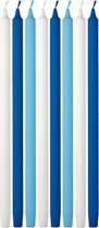 Folat - Kaarsjes blauw 6 cm (16 stuks)