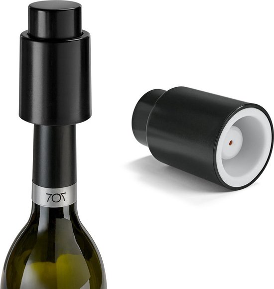 Lowenthal Bouchon de vin/bouchon de bouteille - 2x - noir - plastique -  bouchon sous vide | bol.com