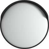 vidaXL Miroir de circulation d'extérieur convexe Ø60 cm Noir Polycarbonate