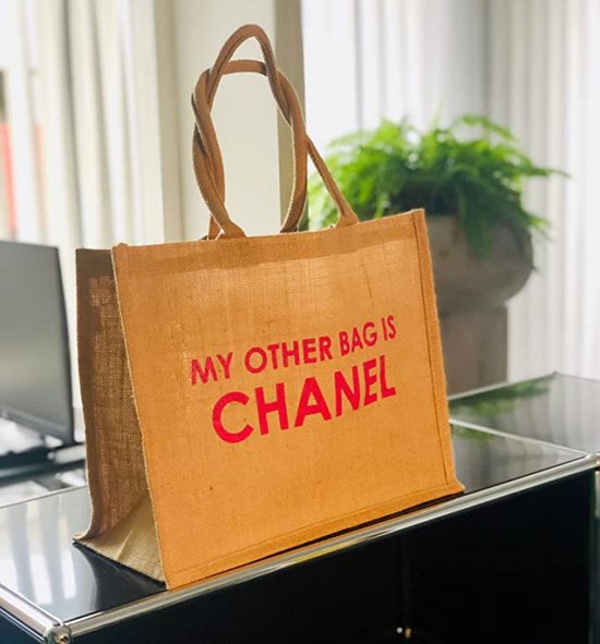 My other bag is Chanel roze geschikt als boodschappentas of strandtas, 42 x  33 x 19
