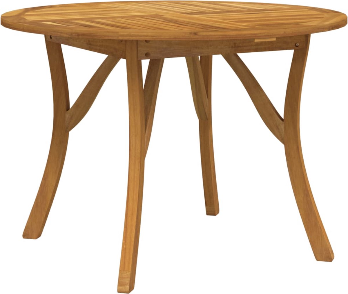 vidaXL Tuintafel 110x110x75 cm massief acaciahout, buitentafel, loungetafel, buitenmeubel, tafel, tuinmeubel, buitentafels, tafels, loungetafels