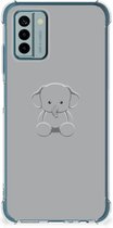 Telefoonhoesje Nokia G22 TPU Case met transparante rand Baby Olifant