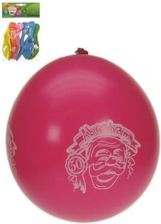 Feestballon abraham per 8 32cm/11inch