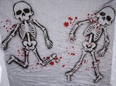 Decoratie doek met print van skeletten