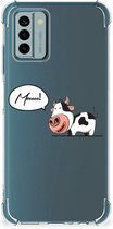 Silicone Back Case Nokia G22 Telefoonhoesje met doorzichtige rand Cow