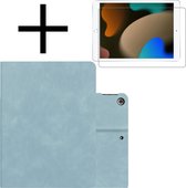 Hoesje Geschikt voor iPad 10.2 2020 Hoesje Hardcover Hoes Book Case Met Uitsparing Geschikt voor Apple Pencil Met Screenprotector - Lichtblauw