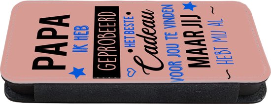 Bookcase Convient pour iPhone 12 Mini - Papa, tu m'as déjà - Citations - Papa - Proverbes - Avec compartiments - Étui portefeuille avec fermeture magnétique