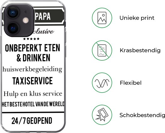 Coque iPhone 12 mini - Vaderdag - Citations - Papa - Siliconen