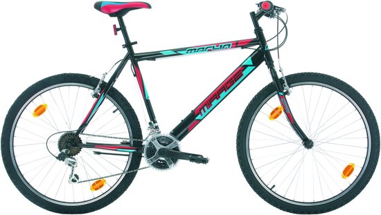 Vélo de route Colorful - Avec 18 vitesses - Vélo homme - Vélo de ville 28 pouces - Taille de cadre 43 cm - Freins V