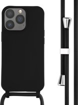 iPhone 13 Pro Hoesje Met Koord - iMoshion Siliconen hoesje met koord - Zwart