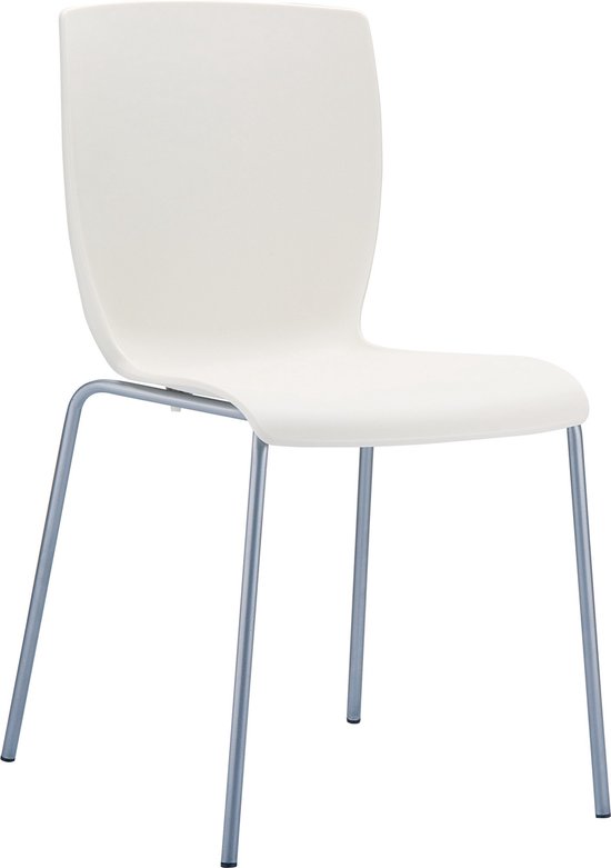 Trendy stoel creme - Met rugleuning - Woon of beurs - Zithoogte 41 cm