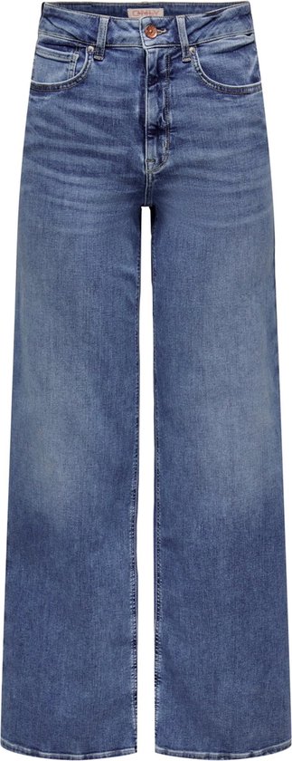 WE Fashion Dames high rise wide leg jeans met comfortstretch