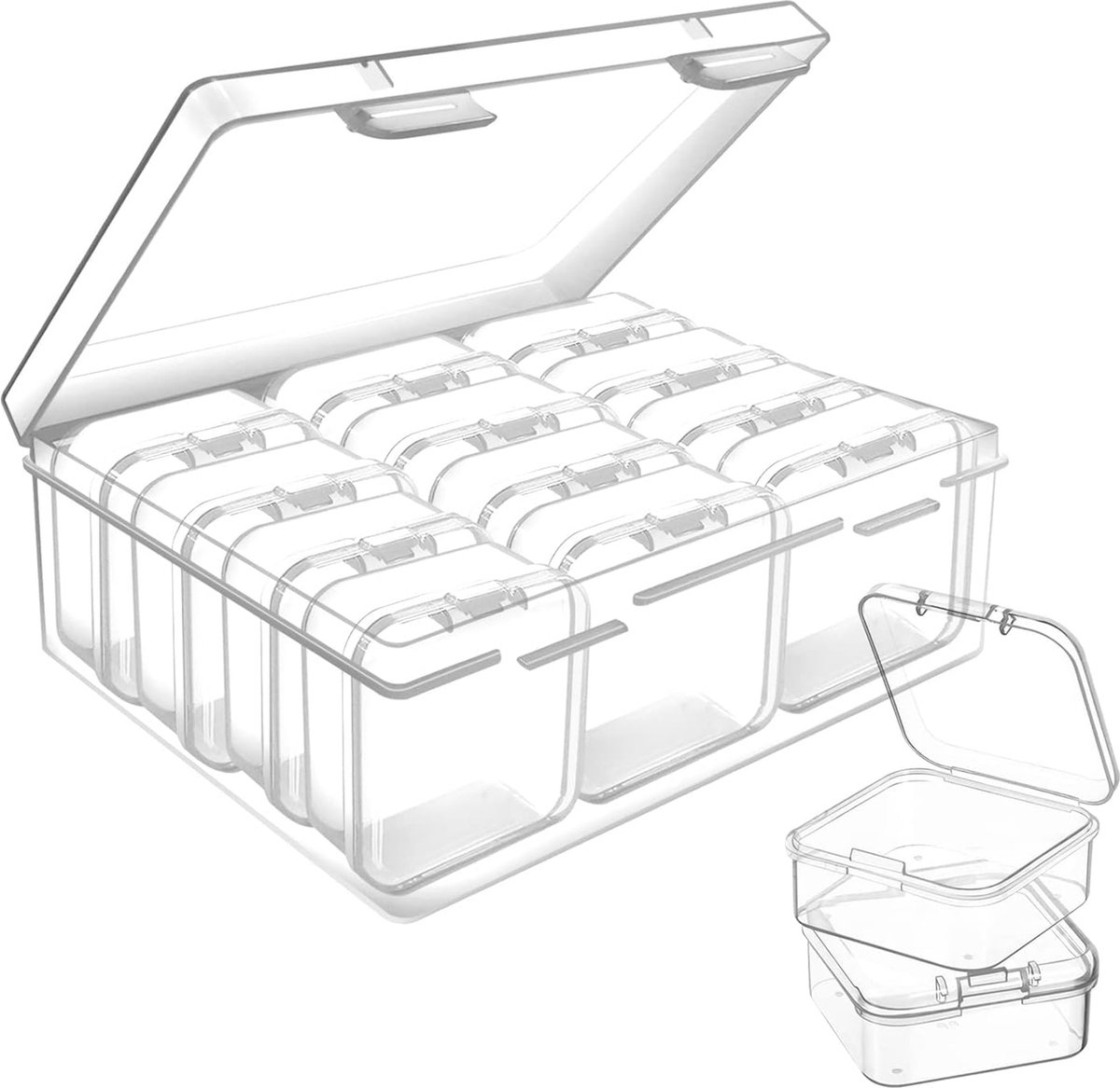 Hega Hogar Opbergbox - met deksel - 42 x 35 x 35 cm - 35L - Opbergbox - Hega Hogar